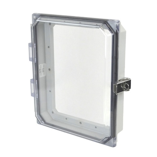 Allied Moulded AMHMI108CCL Accessories HMI Cover Kit & Inspection Windows 10" x 8" (HxWxD) Stainless Steel Lockable Snap Latch Hinged Cover (Opaque & "CC" Clear Cover).