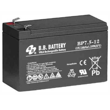 BB Battery BP7.5-12-T1 Premium General Purpose Battery 12V 7.5AH Terminal Type 1