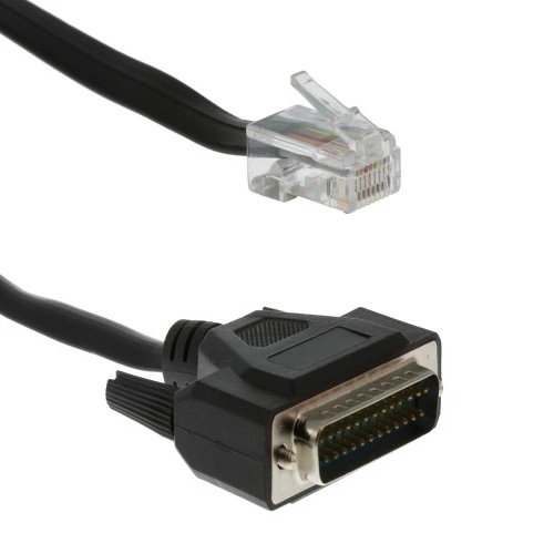 Cable 72-3663-01 Modem/Console Cable - 6', DB25 - RJ45, Black