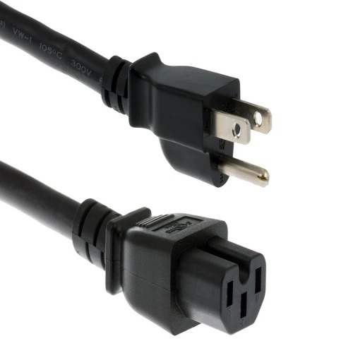 Cable C1683072 Power Cord - 6', 14 AWG, 15 Amp, 125 Volt