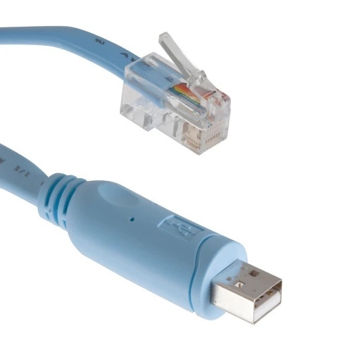 Cable CAB-CONSOLE-USB-RJ45 Console Cable - 6', USB A - RJ45, Blue