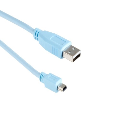 Cable CAB-CONSOLE-USB Console Cable - 6', USB A Male - Mini-B Male, Blue