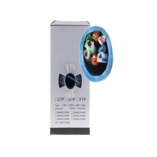 Cable CAT5E1000BL Bulk Ethernet Cable - Cat 5E, 1000', PVC, 24 AWG, 350 Mhz, Blue