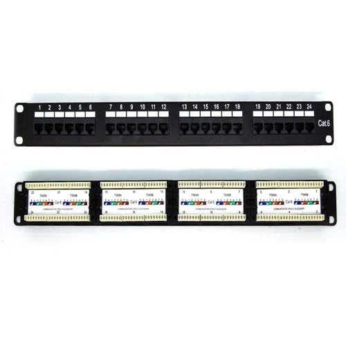 Cable CAT624-110PANEL - 24 Port Cat 6 110 1RU Rack Mount Punch Down Patch Panel