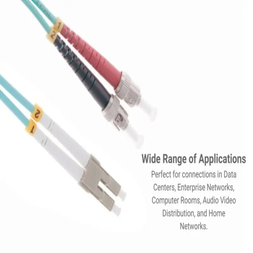Cable FMD5G-LCST-02 Fiber Optic Patch Cable - 6.6', OM3, LC - ST, OFNR, Multimode, 50 Micron, Aqua