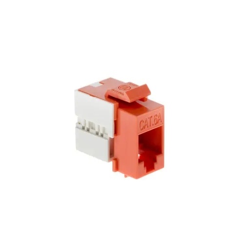 Cable KEY110-6A-OR - Cat6A RJ45 110 Type Keystone Jack, Orange