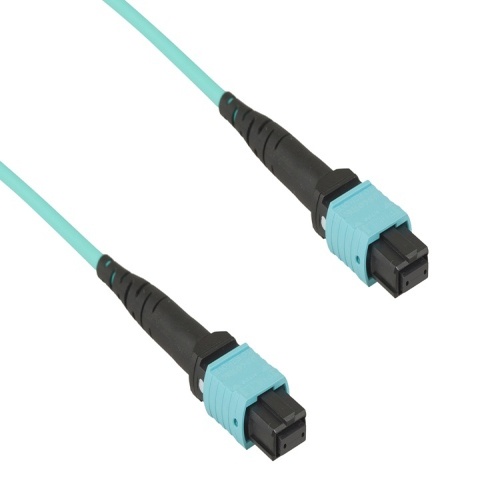 Cable MTP-B-FF-12-OM3-001 MPO/MTP Cable - 3.3', OM3, MTP - MTP, Plenum, Multimode, 50 Micron, Aqua