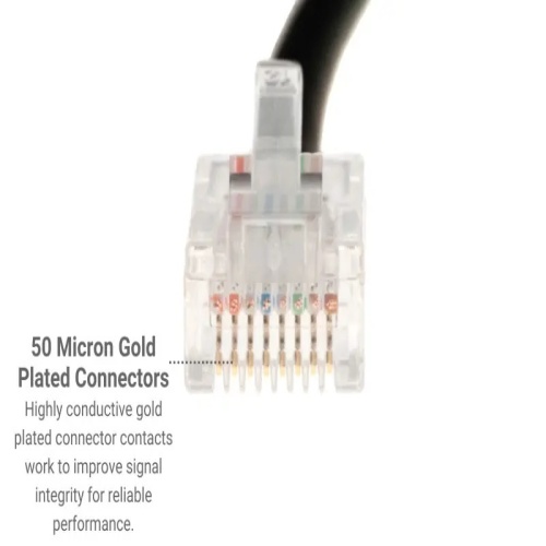 Cable PC5NB-BK-50 Ethernet Patch Cable - Cat 5E, 50', PVC, 24 AWG, 350 Mhz, Black