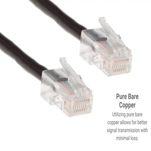 Cable PC5NB-BK-50 Ethernet Patch Cable - Cat 5E, 50', PVC, 24 AWG, 350 Mhz, Black