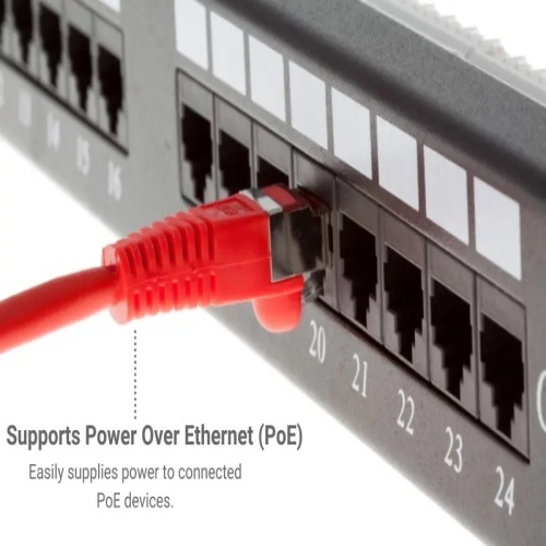 Cable PC5S-RE-05 Ethernet Patch Cable - Cat 5E, 5', PVC, 26 AWG, 350 Mhz, Red
