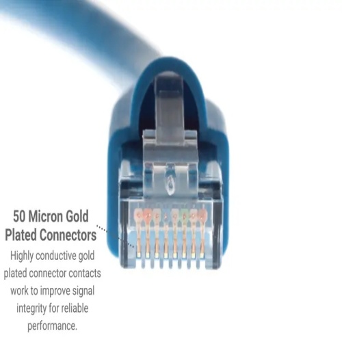Cable PC6A-BL-03 Ethernet Patch Cable - Cat 6A, 3', PVC, 24 AWG, 500 Mhz, Blue