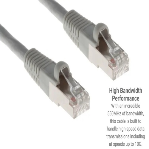 Cable PC6S-GY-02 Ethernet Patch Cable - Cat 6, 2', PVC, 26 AWG, 550 Mhz, Gray