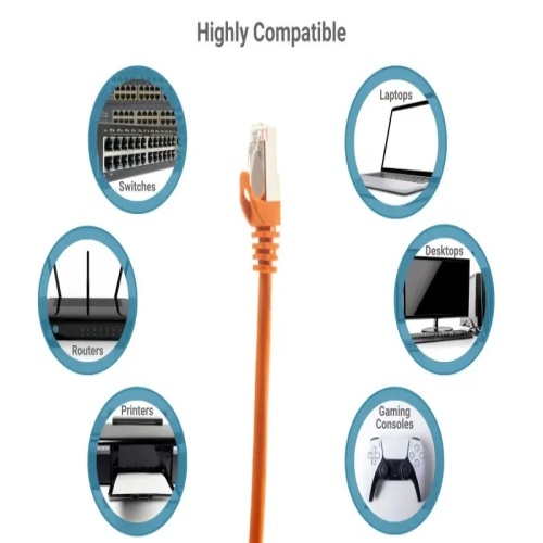 Cable PC6S-OR-04-EZ Ethernet Patch Cable - Cat 6, 4', PVC, 26 AWG, 550 Mhz, Orange