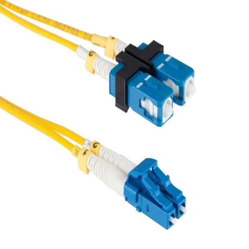 Cable PS9D-LCSC-15 Corning Fiber Optic Cable - 49.2', OS2, LC - SC, LSZH, Singlemode, 9 Micron, Yellow
