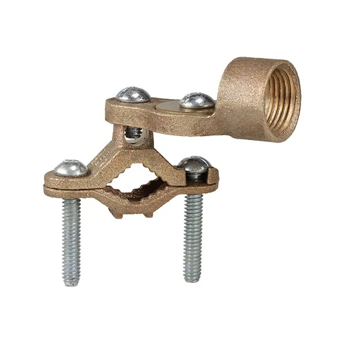 Dottie 29H - 1/2''-1'' Bronze Ground Clamp w/ 1/2'' Hub, Copper Alloy
