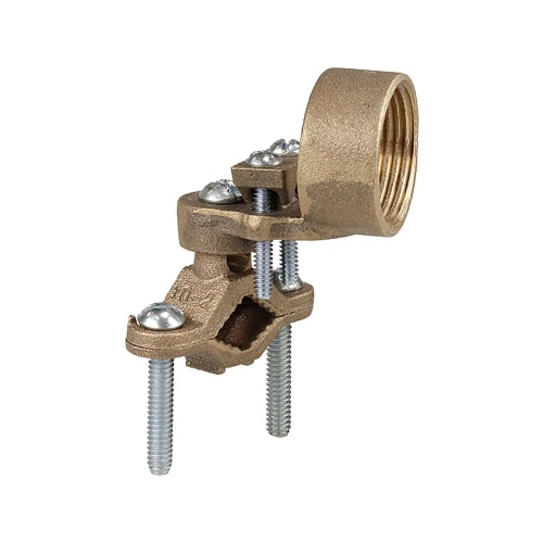 Dottie 30H - 1/2''-1'' Bronze Ground Clamp w/ 3/4'' Hub, Copper Alloy