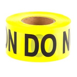 Dottie BX1001 - 3'' x 300' Yellow Barricade Tape (Caution Do Not Enter), Polyethylene