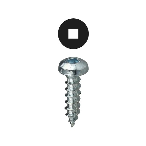 Dottie DDSMS634 - #6 x 3/4'' Square Drive Pan Head Sheet Metal Screw, Carbon Steel