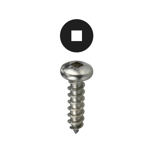 Dottie DDSMSS1012 - #10 x 1/2'' Stainless Steel Square Drive Pan Head Sheet Metal Screw, 304 Stainless