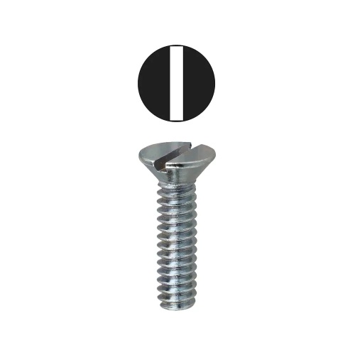 Dottie FM83212 - #8-32 x 1/2'' Slotted Flat Head Machine Screw, Carbon Steel
