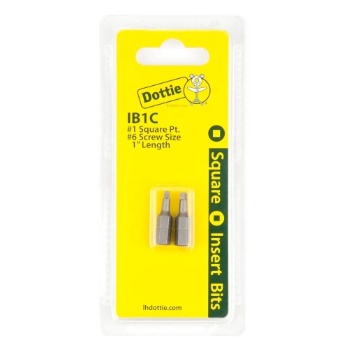 Dottie IB1C - #1 x 1'' Square Drive Insert Bit (Carded)