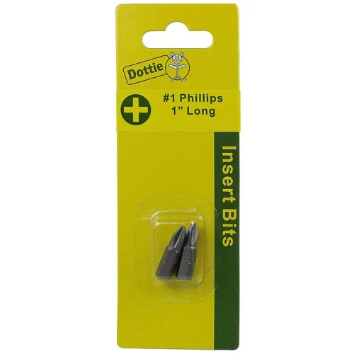 Dottie IB1PC - #1 x 1'' Phillips Insert Bit (Carded)