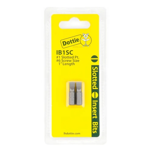 Dottie IB1SC - #1 x 1'' Slotted Insert Bit (Carded)