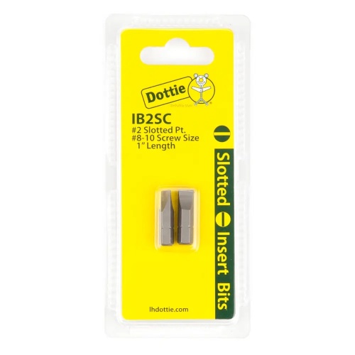 Dottie IB2SC - #2 x 1'' Slotted Insert Bit (Carded)