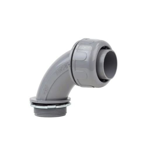 Dottie NLT90100 - 1'' 90 Degree PVC Liquid Tight Connector, Nylon PA66