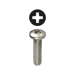 Dottie PMS10241 - #10-24 x 1'' Stainless Steel Phillips Pan Head Machine Screw, 18-8 Stainless Steel