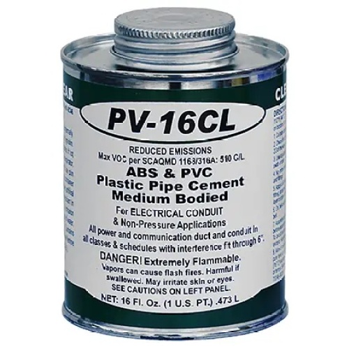 Dottie PV16CL - Clear ABS & PVC Cement (Pint)