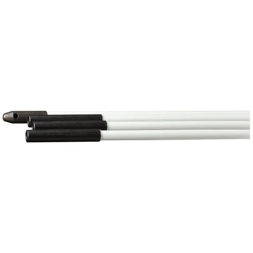 Dottie QS2512X4 - 1/4'' x 12' White Rod w/ Eye & Hook, Fiberglass