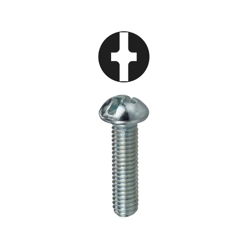 Dottie RMCT6321 - #6-32 x 1'' Phillips/Slotted Round Head Machine Screw (Tuff Pack), Carbon Steel