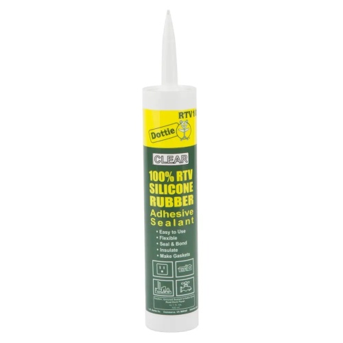 Dottie RTV10 - 10.3 oz Clear RTV Silicone Sealant, Silicone Rubber