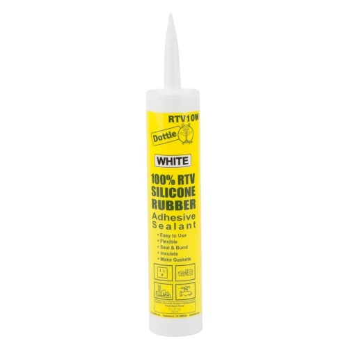 Dottie RTV10W - 10.3 oz White RTV Silicone Sealant, Silicone Rubber