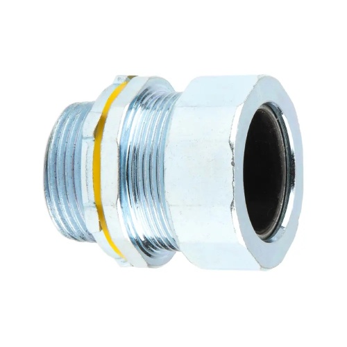 Dottie SR100C1050 - 1'' Steel Strain Relief Connector (Black Grommet), Alloy Steel