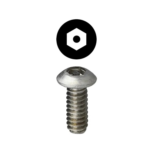 Dottie T632112HB - #6-32 x 1-1/2'' Hex Pin Button Head TamperProof Machine Screw, 18-8 Stainless Steel