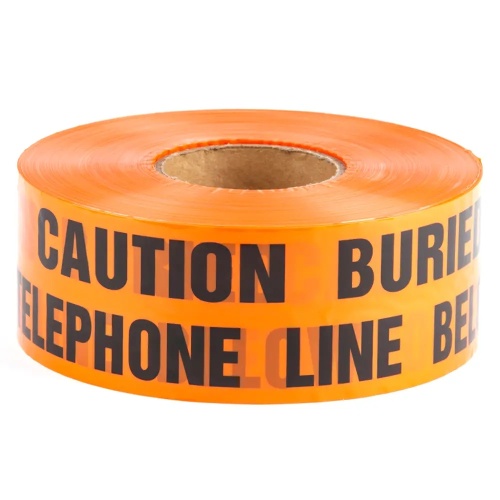 Dottie UT17D - 3'' x 1000' Orange Underground Tape (Caution Buried Telephone Line Below), Polyethylene