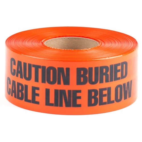 Dottie UT43D - 3'' x 1000' Orange Underground Tape (Caution Buried Cable Line Below), Polyethylene