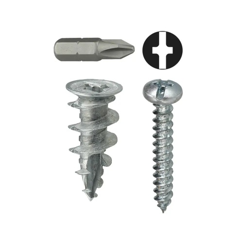 Dottie WDK8 - #8 Zinc Alloy Walldriller Anchor Kit w/ Pan Head Combo Drive Screws, Zamac Alloy