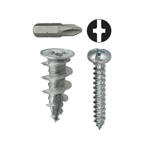 Dottie WDK8T - #8 Zinc Alloy Walldriller Anchor Kit w/ Pan Head Combo Drive Screws (Tuff Pack), Zamac Alloy