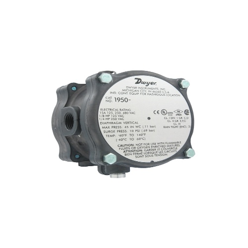 Dwyer 1950-0-2F Compact Low Differential Pressure Switch