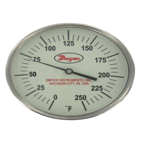 Dwyer GBTB52515D Glow-In-The-Dark Bimetal Thermometer