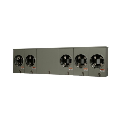 Eaton 1004439BCH - Meter Socket, 200 Amp, Single Phase, 600 VAC, 4 Jaws, 5 Sockets