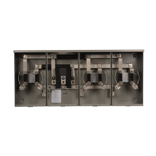 Eaton 1007701CH - Meter Socket, 200 Amp, Single Phase, 600 VAC, 4 Jaws, 3 Sockets