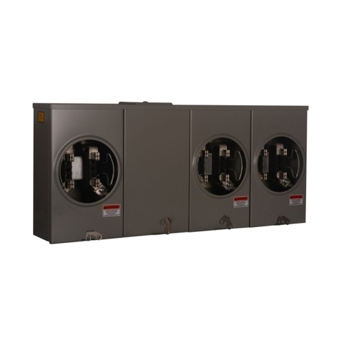 Eaton 1009614CH - Meter Socket, 200 Amp, Single Phase, 600 VAC, 4 Jaws, 3 Sockets