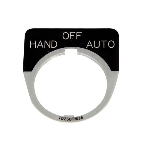 Eaton 10250TM78 Pushbutton - Legend Plate - Standard, 1/2 round, 10250T Series