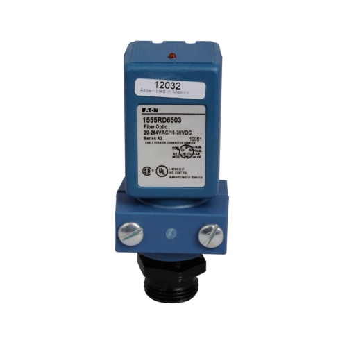 Eaton 1555RD6503 - Photoelectric Sensor, Fiberoptic, 3 A, 20-264 Vac at 50/60 Hz, 15-30 Vdc (NPN)