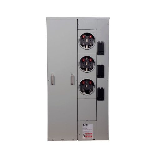 Eaton 1MP3124RC - Meter Pack, 125 Amp, Single Phase In, Single Phase Out, 120/240 VAC, 3 Sockets