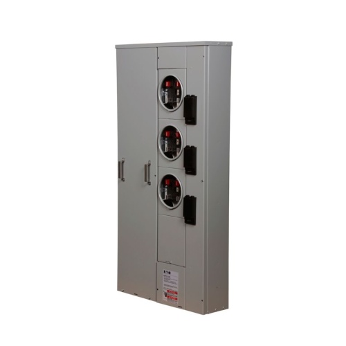 Eaton 1MP3124RC - Meter Pack, 125 Amp, Single Phase In, Single Phase Out, 120/240 VAC, 3 Sockets